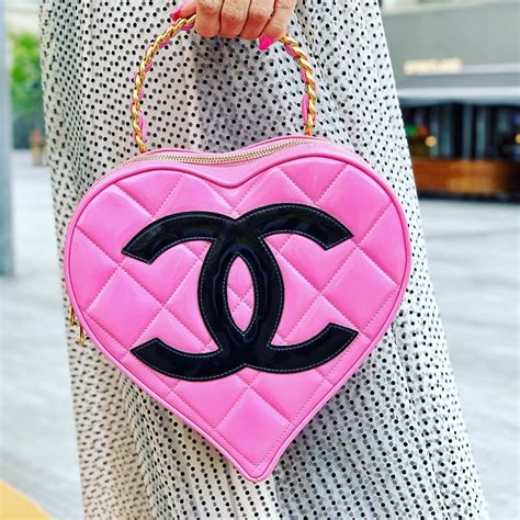 heart shaped chanel bag.